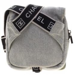 Chanel Grey Cotton Blend CC Logo Sport Waist Bag