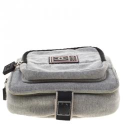 Chanel Grey Cotton Blend CC Logo Sport Waist Bag