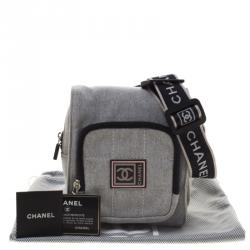 Chanel Grey Cotton Blend CC Logo Sport Waist Bag