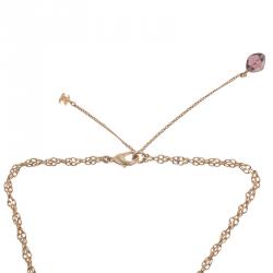 Pre Owned قلادة شانيل ستاربرست بدلاية إيغات دائرية أبيض وأزرق CC