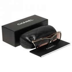 Chanel Brown and Gold 5179 Cat Eye Sunglasses