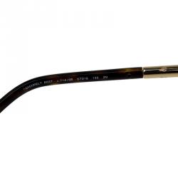 Pre Owned Chanel Tortoise 6037 Round Sunglasses