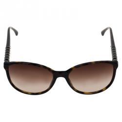 مملوكة مسبقًا Chanel Tortoise 5207 Studded Cat Eye Sunglasses