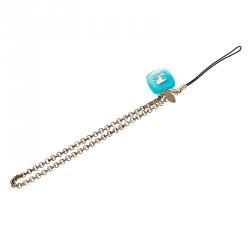 Pre Owned Chanel Blue CC Logo Phone Charm