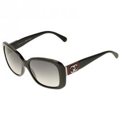 Pre Owned Chanel Black CC Logo 5234-Q Square Sunglasses