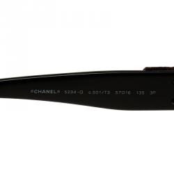 Pre Owned Chanel Black CC Logo 5234-Q Square Sunglasses