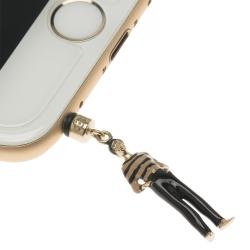 Pre Owned  Chanel CC Smartphone Dust Plugs, A Set Of Three Enamel Charms