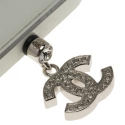 Pre Owned Chanel CC Smartphone Dust Plugs, A Set Of Three Charms