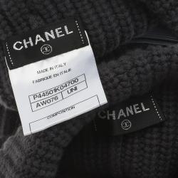 Pre Owned دفايات ساق شانيل تريكو رصاصي