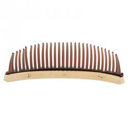 Pre Owned Chanel Classic Chain Burgundy Leather Hair Comb