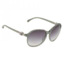 Pre Owned نظارة شمسية شانيل  5217 CC خضراء مربعة