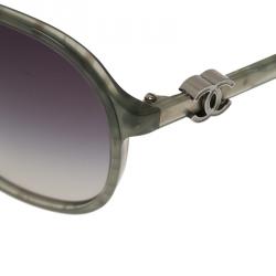 Pre Owned نظارة شمسية شانيل  5217 CC خضراء مربعة