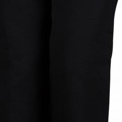 Pre Owned Chanel Black  High Waist Straight Fit Textured Cotton Pants M