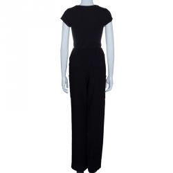 Pre Owned Chanel Black Tweed Trousers M