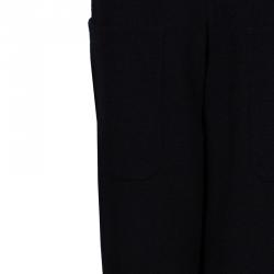 Pre Owned Chanel Black Tweed Trousers M