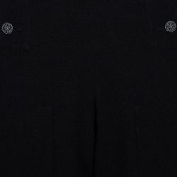 Pre Owned Chanel Black Tweed Trousers M