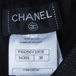 Pre Owned Chanel Black Tweed Trousers M