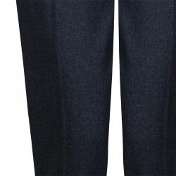 Pre Owned Chanel Grey Wool Trousers L