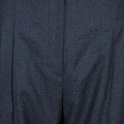 Pre Owned Chanel Grey Wool Trousers L