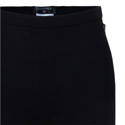 Pre Owned Chanel Black CC Trousers M