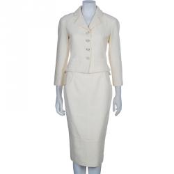 Pre Owned تايير شانيل تويد أوف وايت M