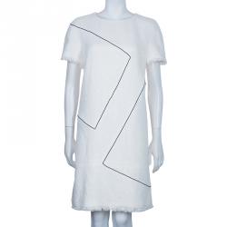 Pre Owned فستان شانيل تويد كريمي L