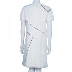 Pre Owned فستان شانيل تويد كريمي L