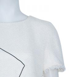 Pre Owned فستان شانيل تويد كريمي L