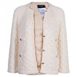Chanel Offwhite Embroidered Cardigan M