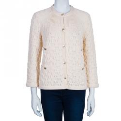 Chanel Offwhite Embroidered Cardigan M