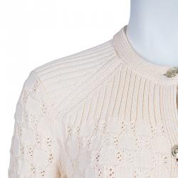 Chanel Offwhite Embroidered Cardigan M