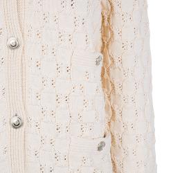 Chanel Offwhite Embroidered Cardigan M