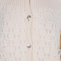 Chanel Offwhite Embroidered Cardigan M