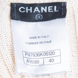 Chanel Offwhite Embroidered Cardigan M