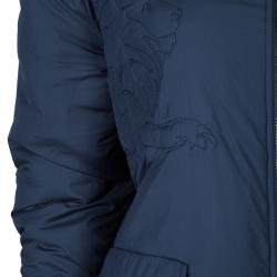 Pre Owned Chanel Navy Blue Quilted Bomber Jacket L