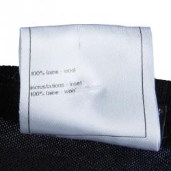 Pre Owned Chanel Black Knit Logo Pocket Detail Long Sleeve Dress L