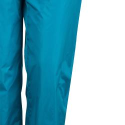 Pre Owned Chanel Turquoise Blue Nylon Zip Detail Trackpants M