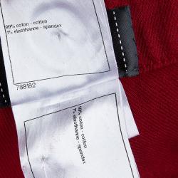 Chanel Red Metallic Finish Jeans L