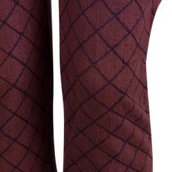 Chanel Red Stone-Washed Denim Topstitch Detail Jeans M