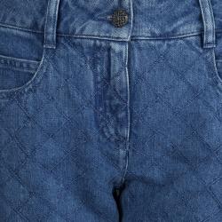 Chanel Indigo Denim Topstitch Detail Jeans M
