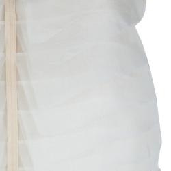 Pre Owned توب شانيل حرير بيج طبقات شيفون M