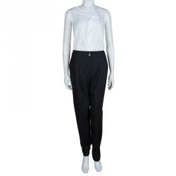 Chanel Dark Grey Wool Trousers L