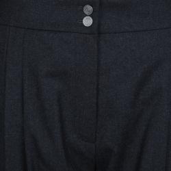 Chanel Dark Grey Wool Trousers L