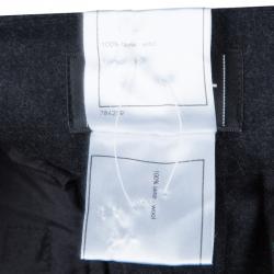 Chanel Dark Grey Wool Trousers L