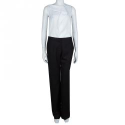 Pre Owned Chanel Black Wool Trousers M