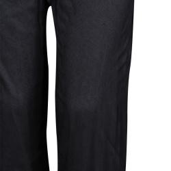 Pre Owned Chanel Black Cotton Mesh Lined Trousers L
