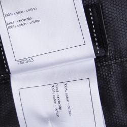 Pre Owned Chanel Black Cotton Mesh Lined Trousers L
