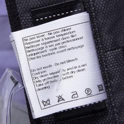 Pre Owned Chanel Black Cotton Mesh Lined Trousers L