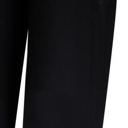 Pre Owned Chanel Black Contrast Piping Detail Flared Silk Trousers M