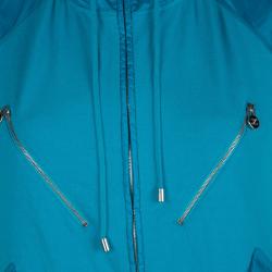 Chanel Turquoise Blue Sleeveless Nylon Jacket M